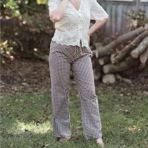 Neuflora Cordova Brown Gingham Pants